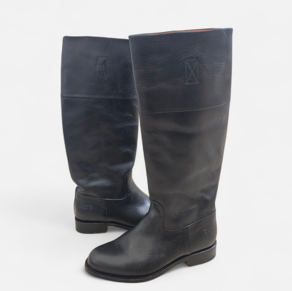 FRYE Demy Cuff Pull-On Leather Boots